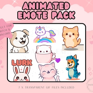 Animated Emote Pack, Streaming Emote Pack, Funny Stream Emote, Twitch Emote, Discord Emote, For Streamers, Transparent GIF, Instant Download
