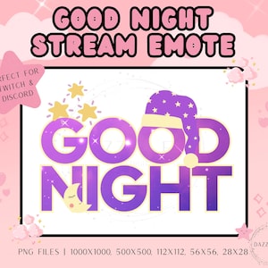 Streaming Emote, Good Night Emote, Funny Stream Emote, Twitch Emote, Discord Emote, For Streamers, Transparent PNG, Instant Download