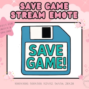 Streamer Emote - Save Game - Lustiges Stream Emote - Discord Emote - Für Streamer - PNG - Instant Download - Transparent