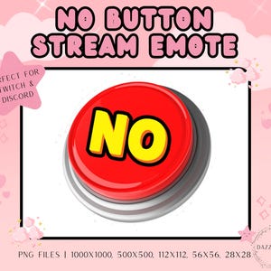 Livestreaming Emote, kein Knopf Emote, lustiger Stream Emote, Twitch Emote, Discord Emote, für Streamer, transparente PNG, Instant Download