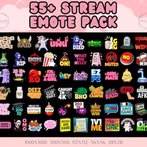 Trending Stream Pack, 55+ Twitch Emotes, Funny, Emote Megapack, Instant Download