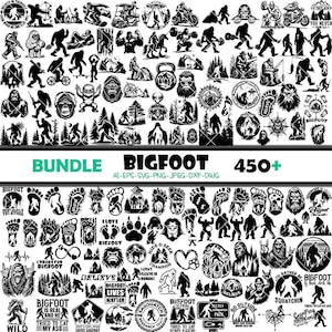 Bigfoot SVG Mega Bundle, Bigfoot SVG, Sasquatch SVG, Bigfoot Clipart, Bigfoot Files for Cricut, Bigfoot Cut Files For Silhouette, Png Vector