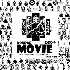 Horror SVG Bundle, Horror Characters SVG, Horror Movie Svg Bundle, Halloween Horror SVG, horror svg, scary svg, horror characters svg bundle