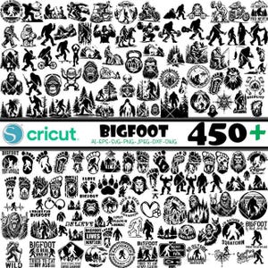 Bigfoot SVG megabundel, Bigfoot SVG, Sasquatch SVG, Bigfoot clipart, Bigfoot-bestanden voor Cricut, Bigfoot gesneden bestanden voor silhouet, png-vector