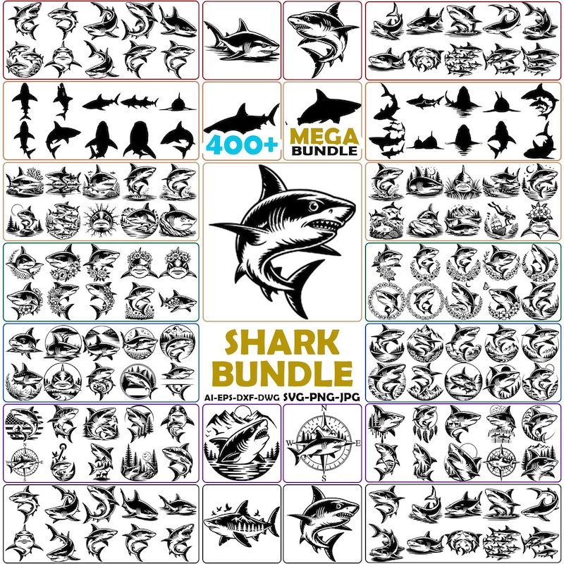 Shark Svg - Etsy