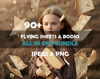 Flying sheets overlays, flying paper overlay, Photoshop overlays, sheet music photo overlays, pages overlays, Senior photo sheet music prop