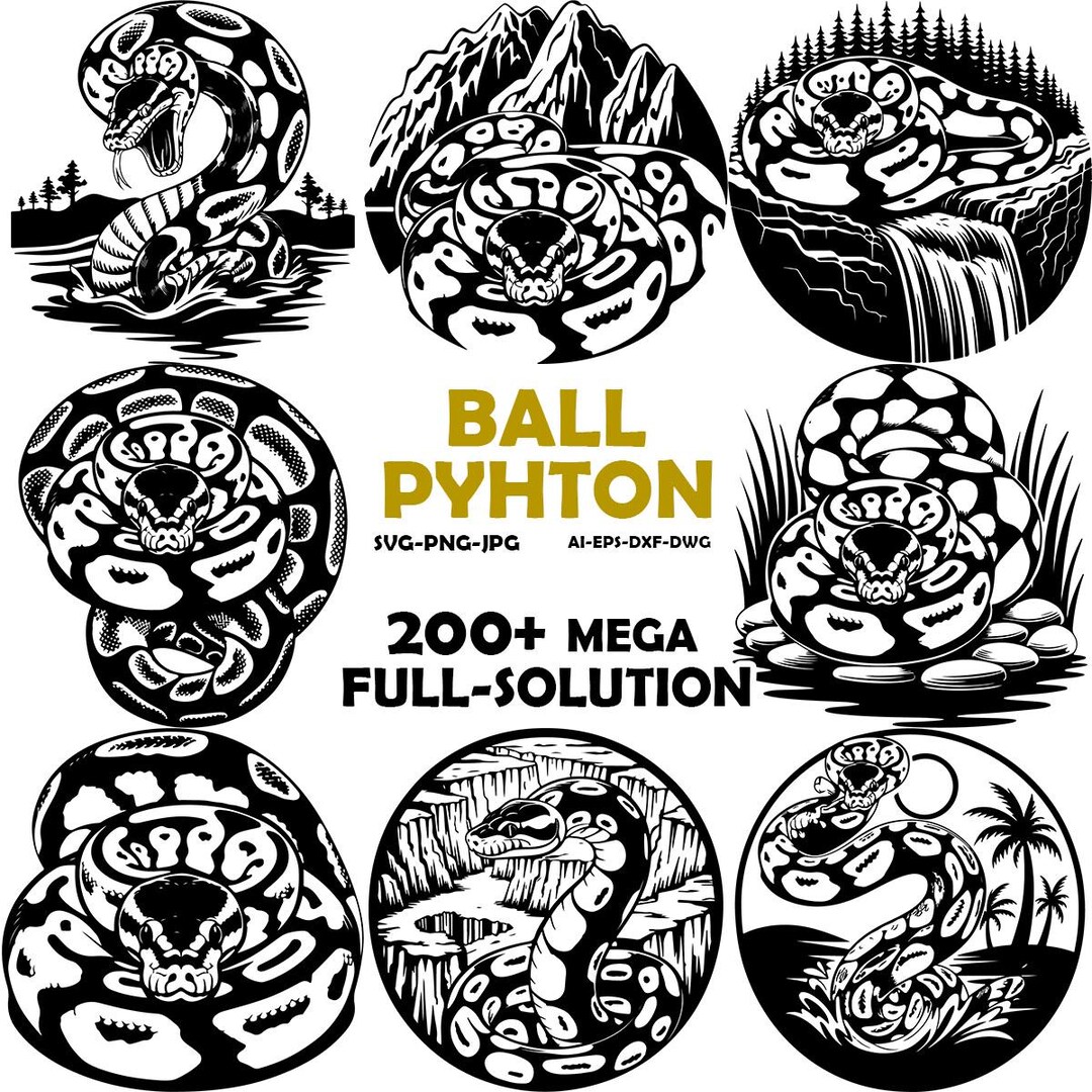 ball python svg, ball python dxf, ball python png,... Ball Python SVG Bundle - Etsy