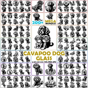 Cavapoo Svg, Dog Cricut Vector, Puppy Clipart T-Shirt Png Design, Dxf File