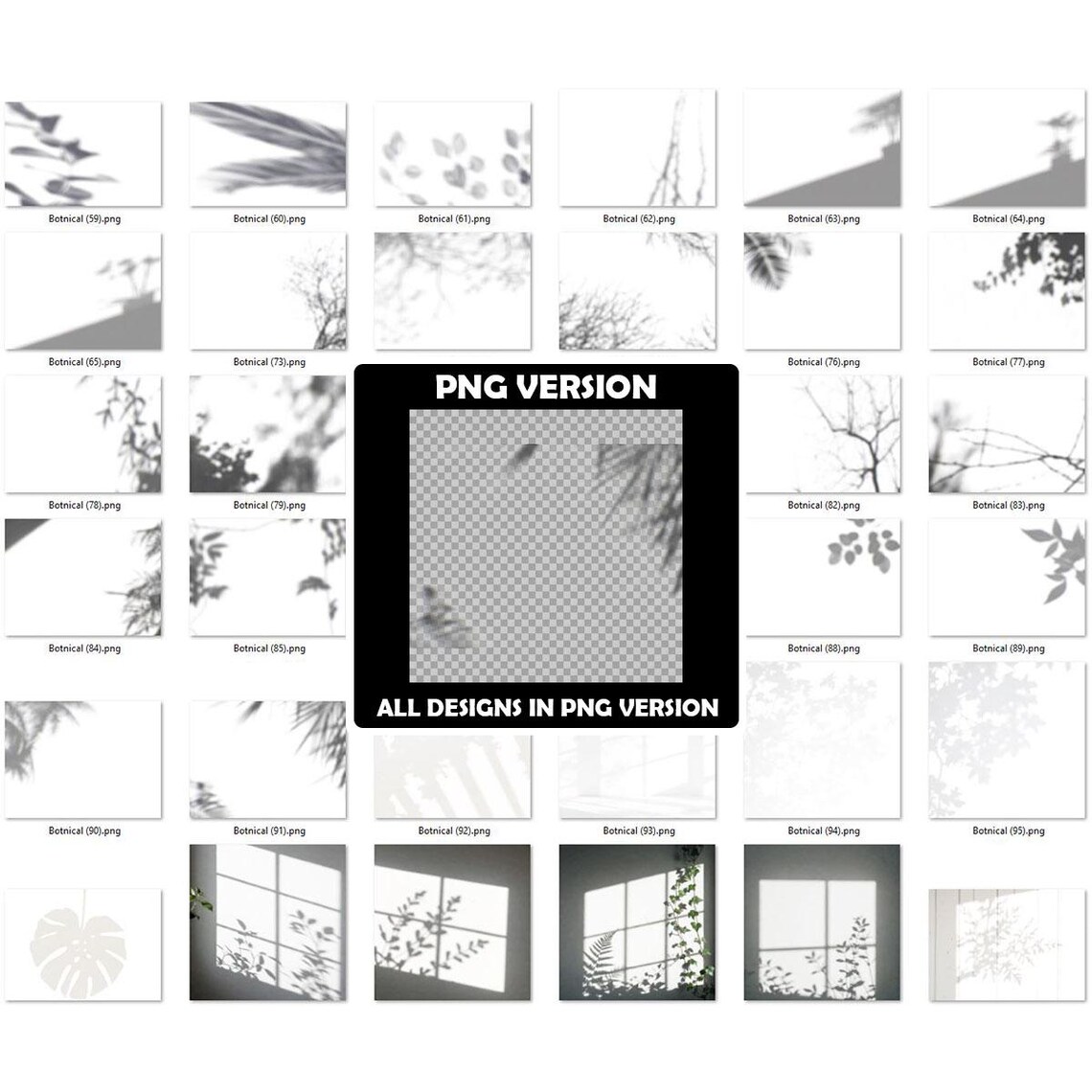 Window Shadow Overlays, Botanic Shadow Overlay, Maternity Backdrops ...