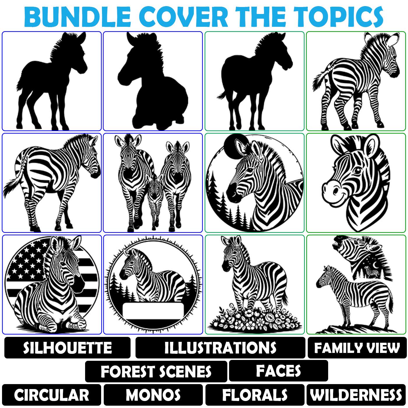 Zebra SVG Bundle: Hand-drawn Animal Clipart (SVG, PNG) - Etsy