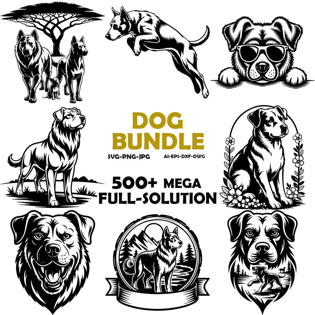 Dog SVG Bundle, Clipart, Cut Files for Cricut (digital Download) - Etsy UK