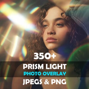 Prisma Foto-Overlays | Regenbogenlicht, Kristallglanz-Overlay, Lichtlecks, Photoshop Crystal Prism Overlays, kreatives Licht