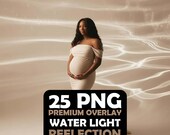 Water Reflection Photo Overlays PNG, Maternity Photoshop Overlays, Water Light Effect, Photography Overlay Bundle, Mylar Reflection Overlay