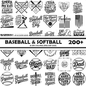 Lot de citations svg méga baseball | Baseball SVG | Baseball maman SVG | Proverbes de baseball - Cricut - Silhouette - Autres | Svg Dxf Png Jpg Eps