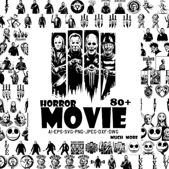 Horror SVG Bundle, Horror Characters SVG, Horror Movie Svg Bundle, Halloween Horror SVG, horror svg, scary svg, horror characters svg bundle