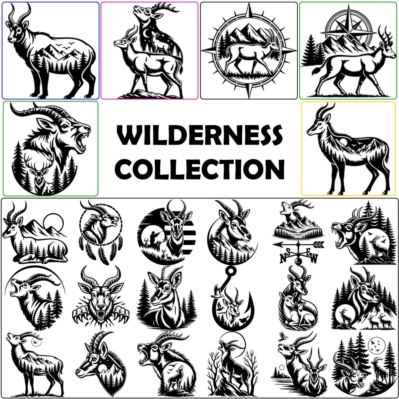 Springbok Springbuck Antelope Head Svg Png Dxf Eps Pdf | Vector Graphic ...