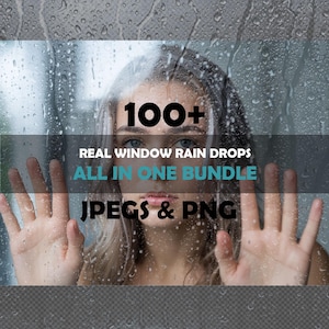 Rain overlays, Realistic raindrops, Rain drop effects, Photoshop rain textures, Moody photography enhancements, Rainy day overlays, Droplets