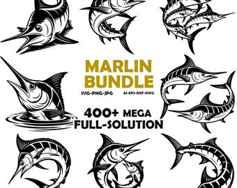 Blå marlin svg, marlin fiske svg, offshore, djuphavsfiske, png, dxf, svg, marlin, svg-filer för Cricut