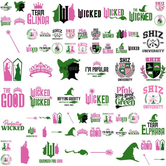 Wicked Movie Svg Mega Bundle, I Have Been Wicked Change For Good Svg, Wicked Vintage Emblem Svg, Digital Download