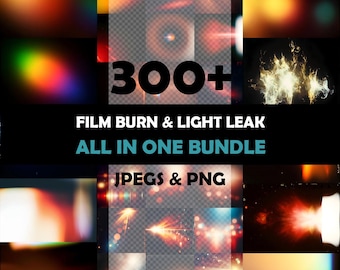 Paquete de superposiciones de fugas de luz de alta resolución, superposiciones de fotos de archivo para fotografía, efecto bokeh retro de fugas de luz y destellos de lente para Canva y Photoshop.