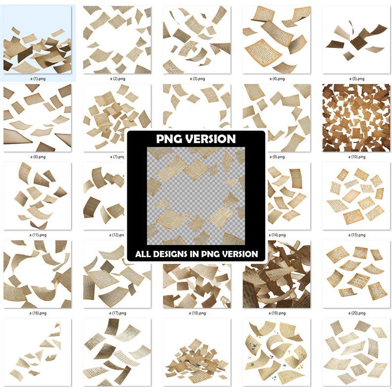 Flying Sheets Overlays, Flying Paper Overlay, Photoshop Overlays, Sheet ...