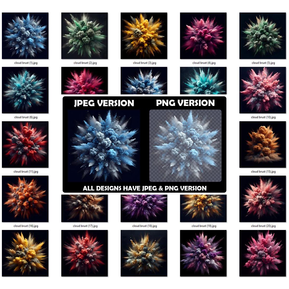 Colorful Powder Explosion Overlays Clipart Collection With Free ...