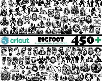 ビッグフットSVGメガバンドル、ビッグフットSVG、サスカッチSVG、ビッグフットクリップアート、Cricut用ビッグフットファイル、Silhouette用ビッグフットカットファイル、PNGベクター