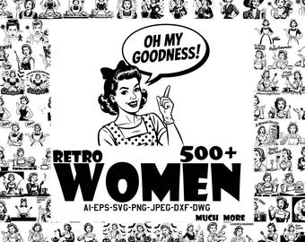 Bundle SVG femme au foyer rétro drôle sarcastique, atomique des années 1950, svg femmes rétro, femme au foyer, années 60 50, femme au foyer rétro vintage livre vin fou
