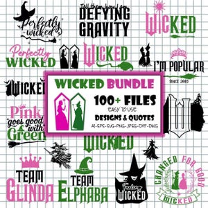 Paquete de SVG de la película Wicked, SVG de I Have Be Wicked Change For Good, SVG de Wicked Vintage Emblem, descarga digital