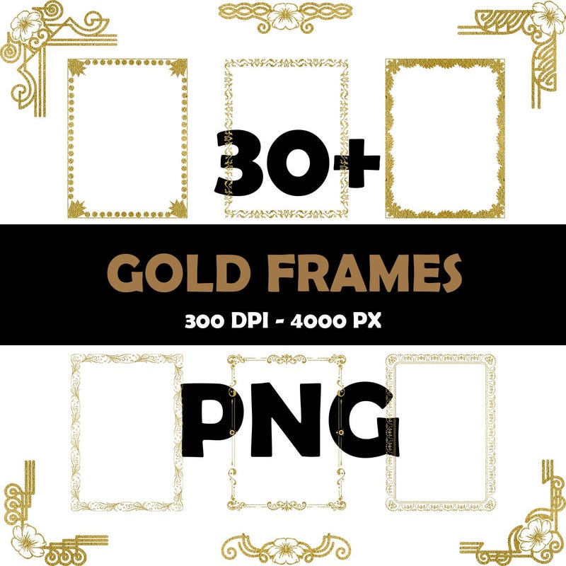 Gold Decorative Frames - Etsy