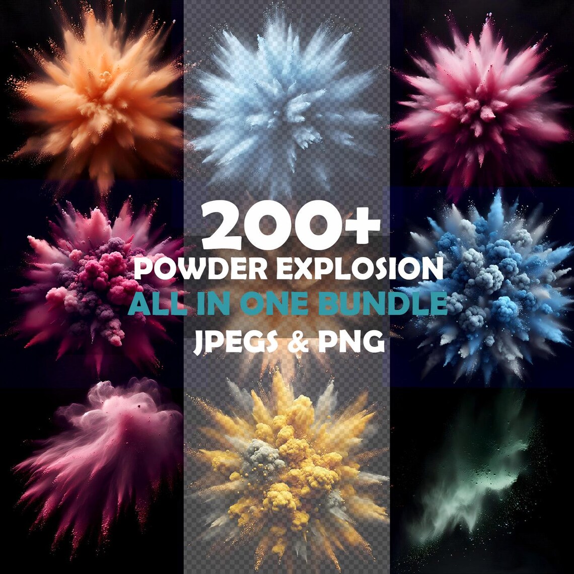 Colorful Powder Explosion Overlays Clipart Collection With Free ...