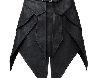 Men Medieval Leather Warrior Kilt For LARP Cosplay Medieval Leather Skirt