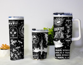 Fourth Wing Tumbler | Iron Flame Basgiath War College Cup | Dragon Rider Fantasy Stainless Tumbler | Bookish Gift