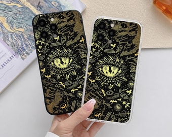 Funda para teléfono Fourth Wing Dragon Eye, portada de libro de fantasía para iPhone Samsung Pixel, estética gótica de jinete de dragón, artículos de merchandising de Acotar