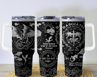Fourth Wing Tumbler, Basgiath War College Dragon Rider Cup, Iron Flame Fantasy Stanley Tumbler, Bookish Tumbler Gifts