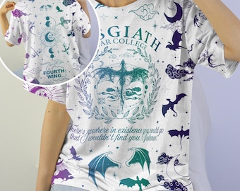 Vierter Flügel Shirt, Basgiath War College T-Shirt, Fantasy Drachen Shirt, vierter Flügel Merch, Bücherwurm T-Shirt, ACOTAR Geschenk, Leseliebhaber Shirt