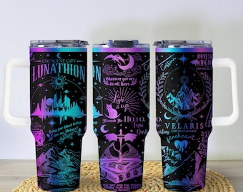 The Thirteen Tumbler, Fourth Wing Mug, Dragon Fantasy Mug 20oz 30oz 40oz with Handle, Bookish Coffee Cup, Insulated Gift for Readers