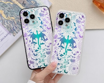 Funda para teléfono Andarna Dragon Fourth Wing, funda inspirada en iPhone y Samsung Pixel, regalo fantástico para lectores amantes de los libros, accesorio para jinetes de dragones.