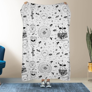 Basgiath War College Fourth Wing deken, Fantasy Dragon Fleece Throw, ACOTAR geïnspireerd leesgrage deken, gezellige boekenliefhebber cadeau