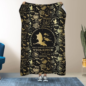 Fourth Wing deken, Iron Flame Fleece Deken, Gezellige Dragon Fleece Throw, Fantasy Bookish Deken, Leesdeken, Boekenliefhebber Cadeau