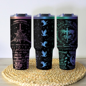 Fourth WingTumbler | Iron Flame Mug | Basgiath War College Cup | Stainless Coffee Tumbler | Fantasy Bookish Gift