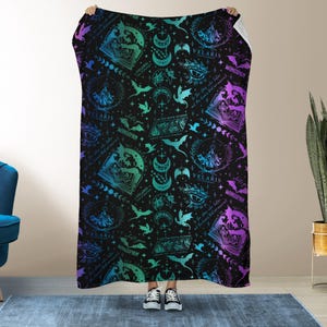 Fleecedeken vierde vleugel, ACOTAR Velaris-deken, Fantasy Dragon Throw, leesdeken boekenliefhebber, cadeau boekenliefhebber