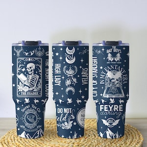 Fourth Wing Tumbler, Fantasy Book Mug, Fourth Wing Merch Gift, Bookish Coffee Tumbler, 20oz 40oz Cup for Readers, Book Lover Gift