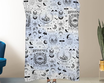 Velaris City Blanket, ACOTAR Velaris Decor, Rhysand Inspired Blanket, Fantasy Book Blanket, Book Lover Gift, Fourth Wing Merch