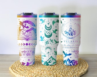 Vaso Pastel Fourth Wing / Taza Velaris ACOTAR Fantasy / Regalo BookTok de 1.1 litros para ella / Taza Wingspan Dragon / Regalos de tazas Fourth Wing