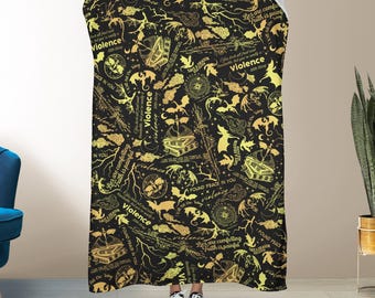 Fourth Wing Fleece Blanket | Onyx Storm Dragon Rider Blanket | Basgiath Inspired Fantasy Throw | Cozy Dragon Decor | Bookish Reader Gift
