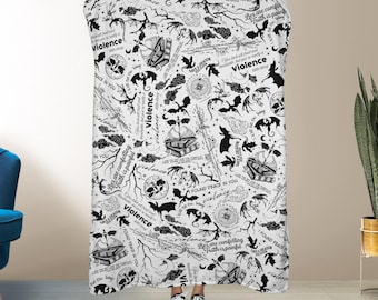 Fourth Wing Fleece Blanket, Iron Flame Blanket, Cozy Dragon Throw Blanket, Fantasy Bookish Blanket, Reading Blanket, Book Lover Gift