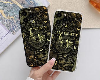 I Am The Sky Phone Case Fourth Wing Dragon Rider Cover for iPhone Samsung Pixel Fantasy Bookish Reader Gift Dragon Phone Case Gifts