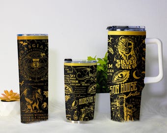 Vaso de la Cuarta Ala, Taza de la Escuela de Guerra Basgiath, Taza de Dragón de Fantasía, Vaso de Café con Aislamiento, Regalo de la Cuarta Ala para Lectores