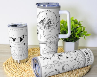 Velaris Tumbler | ACOTAR Fourth Wing Mug | Fantasy Bookish Gift | Book Lover Travel Cup | Celestial Art Coffee Tumbler